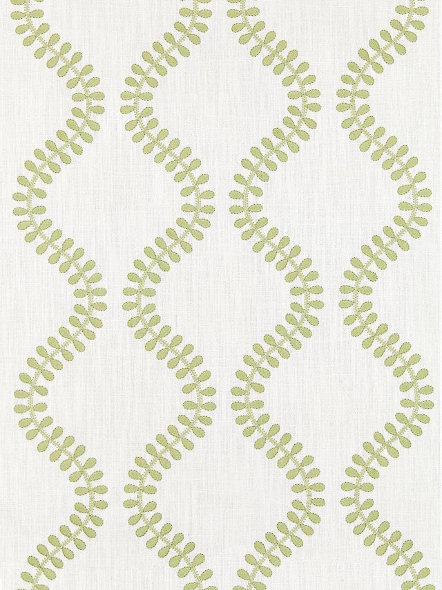 Scalamandre Foglia Embroidery Celery Fabric