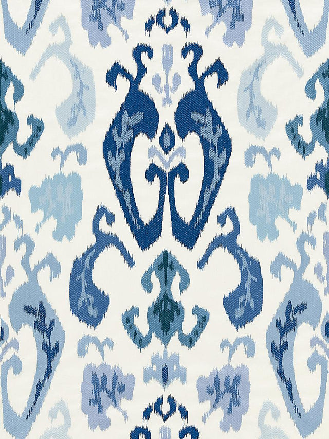 Scalamandre Mandalay Ikat Embroidery Porcelain Fabric