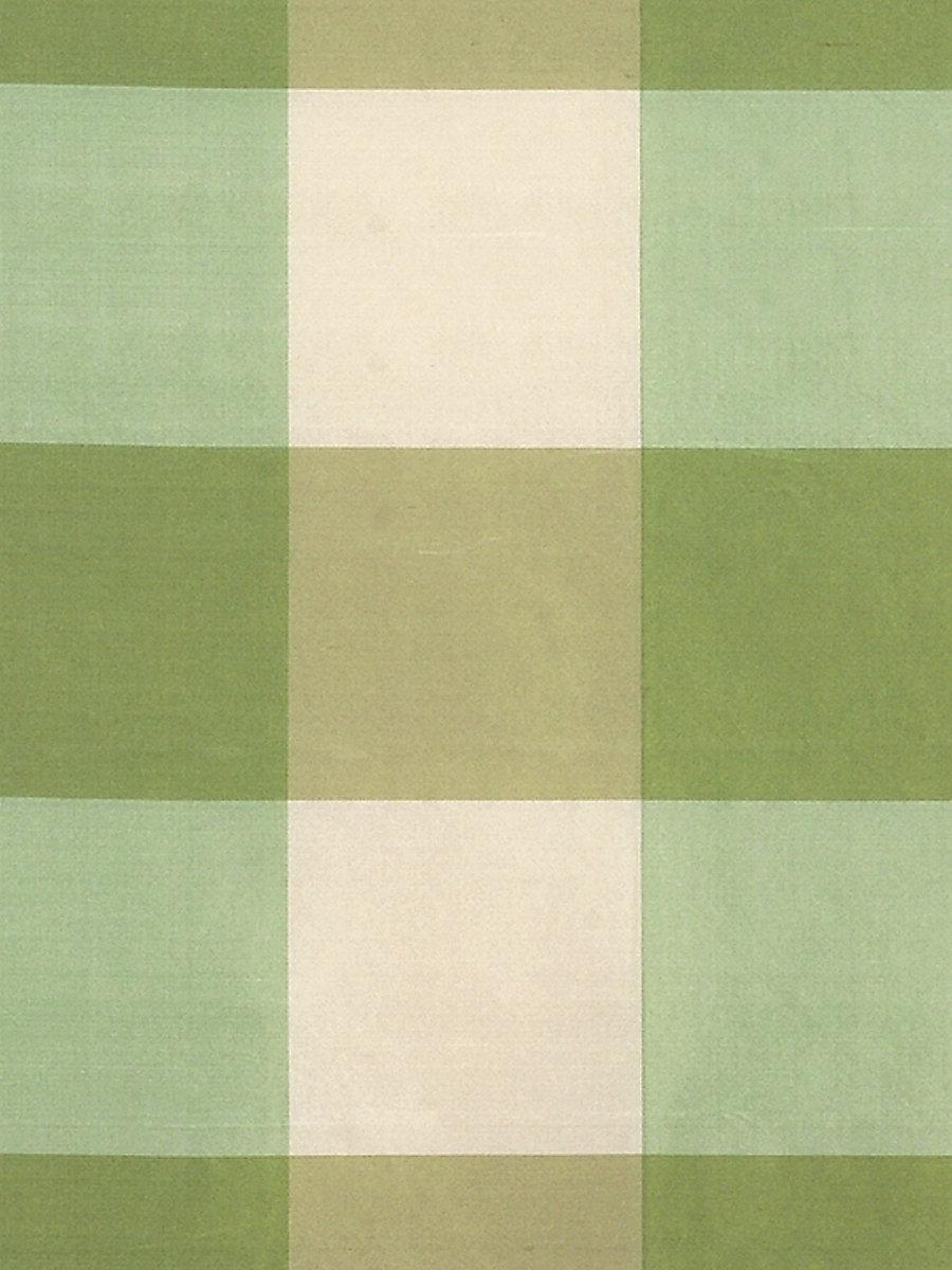 Scalamandre Woodland Check Green & Ivory Fabric