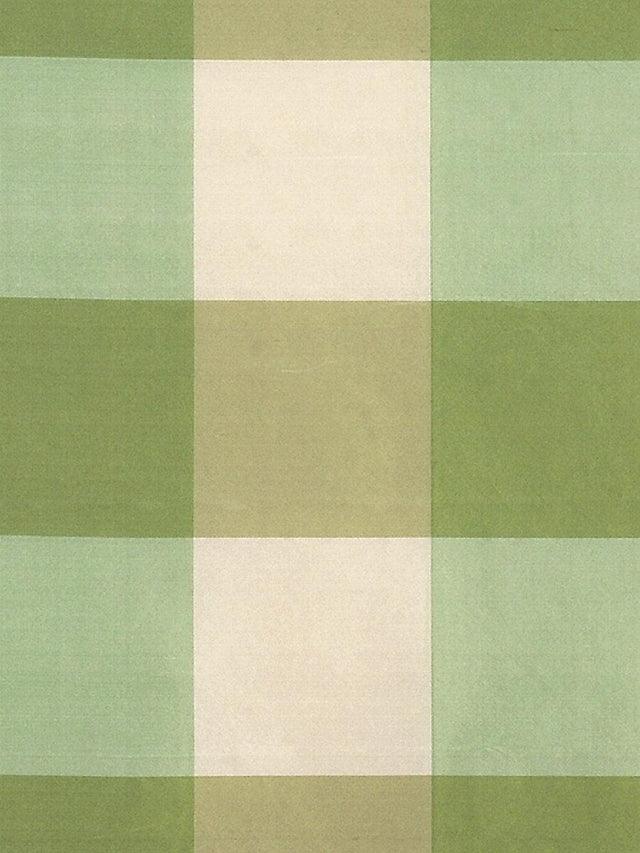 Scalamandre Woodland Check Green & Ivory Fabric