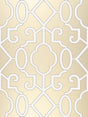 Scalamandre Ming Fretwork Wallpaper Champagne - Pearlescent Wallpaper
