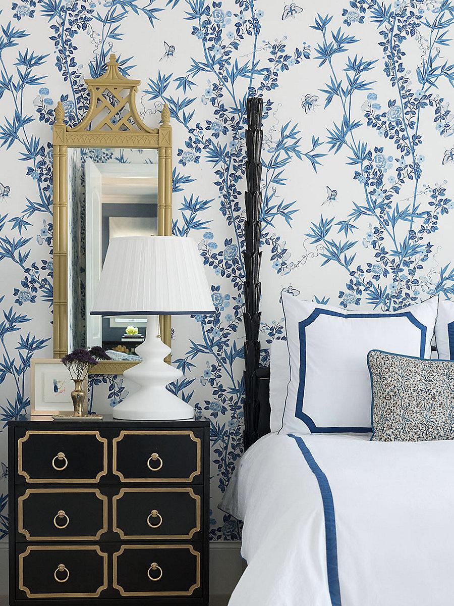 Scalamandre Jardin De Chine Porcelain Wallpaper