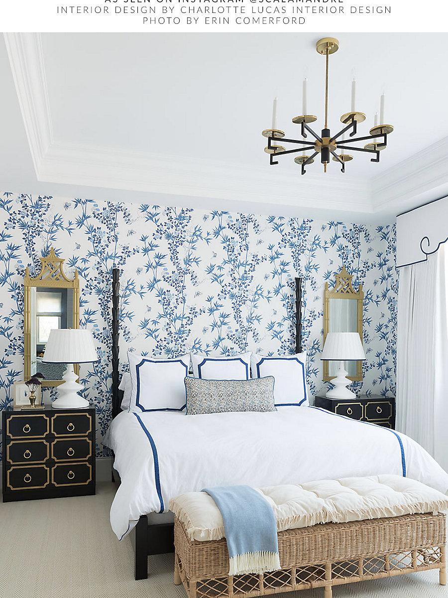 Scalamandre Jardin De Chine Porcelain Wallpaper