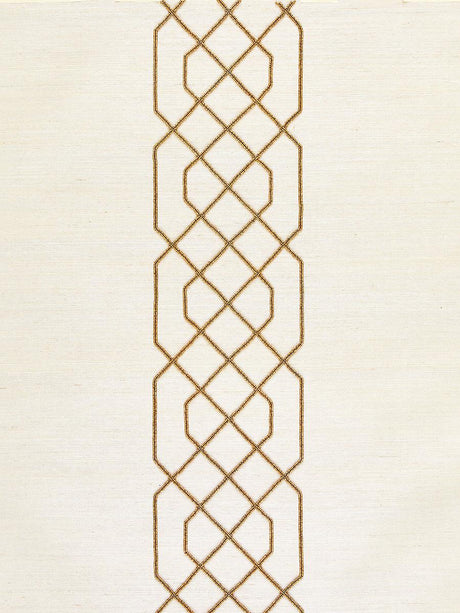 Scalamandre Adelaide Beaded Sisal Burnished Gold Wallpaper
