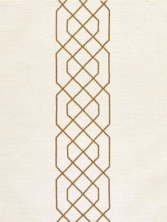 Scalamandre Adelaide Beaded Sisal Burnished Gold Wallpaper