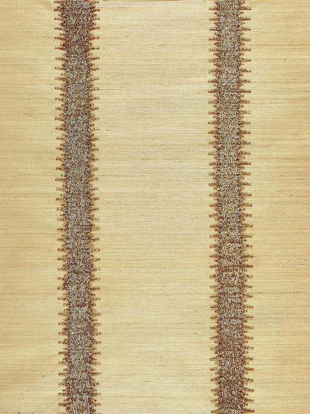 Scalamandre Veronica Beaded Grasscloth Burnished Gold Wallpaper