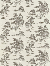 Scalamandre Katsura Embroidered Toile Bark Wallpaper