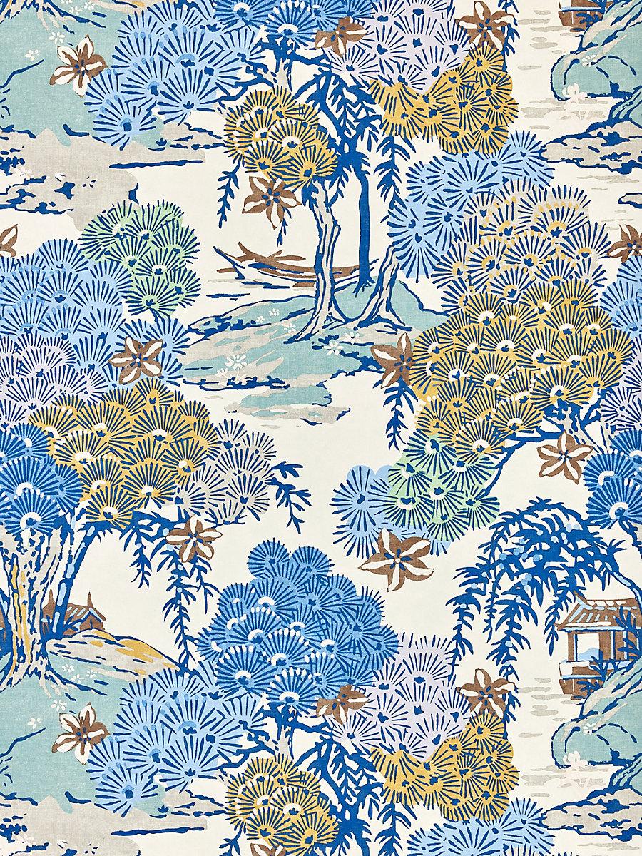 Scalamandre Sea Of Trees | Wallcovering Blue Ridge Wallpaper