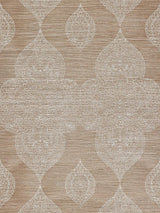 Scalamandre Taj Embroidered Sisal Nutmeg Wallpaper