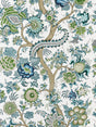 Scalamandre Metropolitan Palampore Aegean Wallpaper