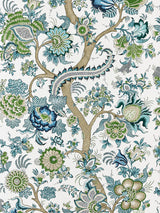 Scalamandre Metropolitan Palampore Aegean Wallpaper