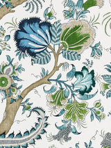 Scalamandre Metropolitan Palampore Aegean Wallpaper