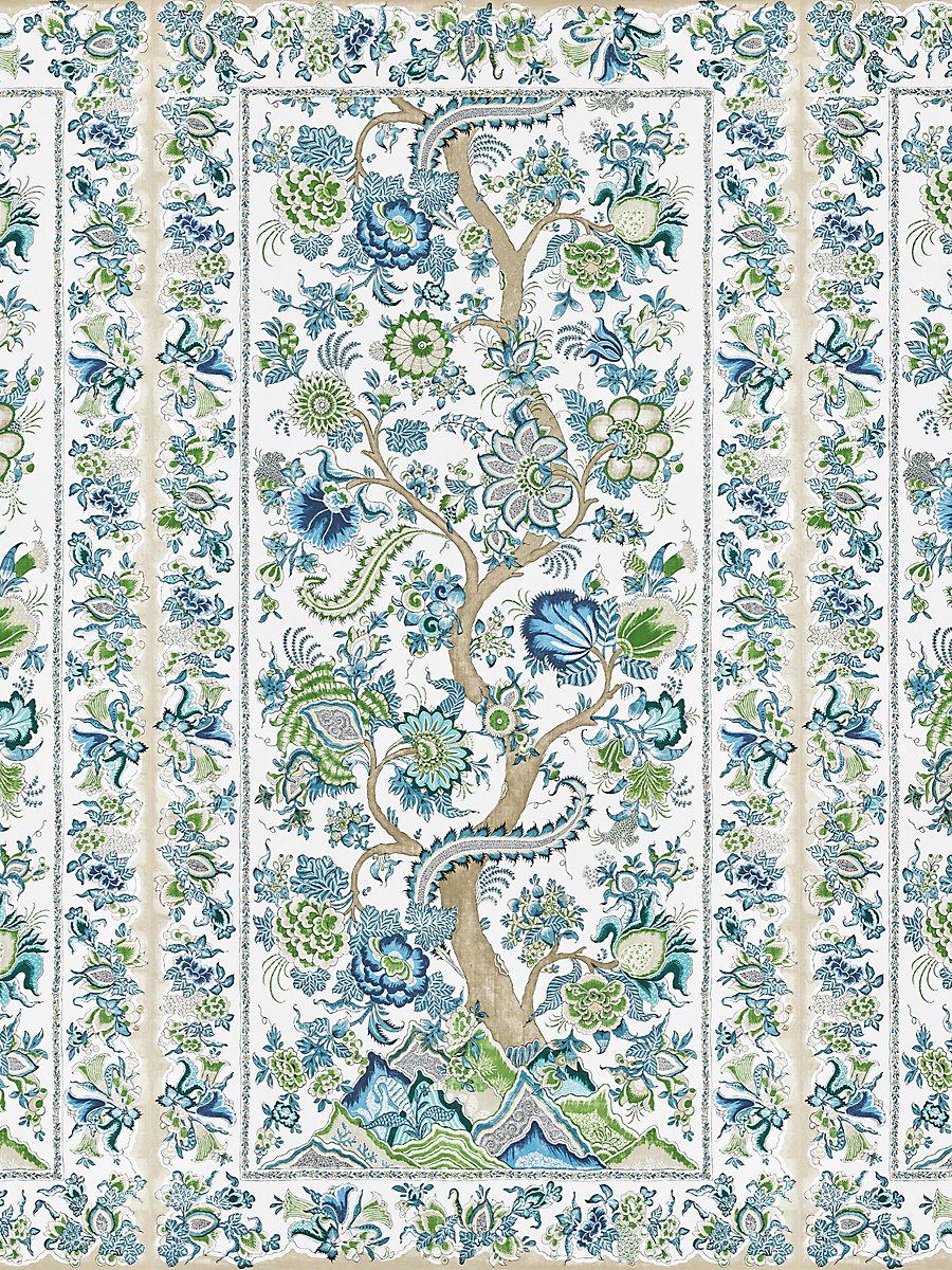 Scalamandre Metropolitan Palampore | Mural Aegean Wallpaper