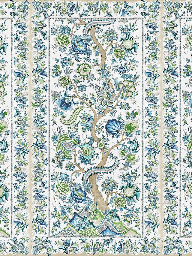 Scalamandre Metropolitan Palampore | Mural Aegean Wallpaper
