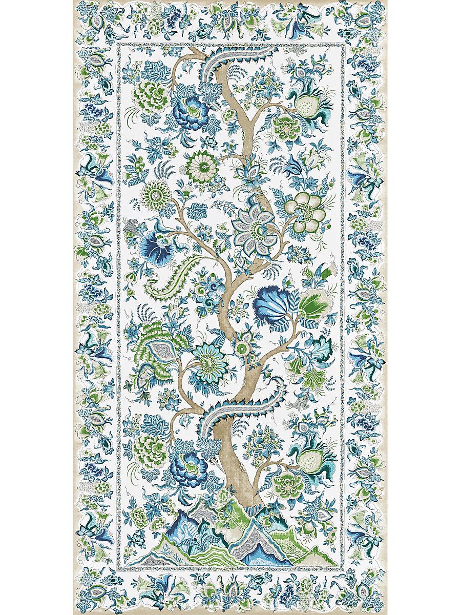 Scalamandre Metropolitan Palampore | Mural Aegean Wallpaper