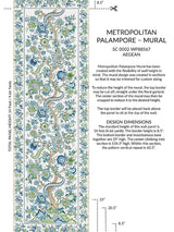 Scalamandre Metropolitan Palampore | Mural Aegean Wallpaper