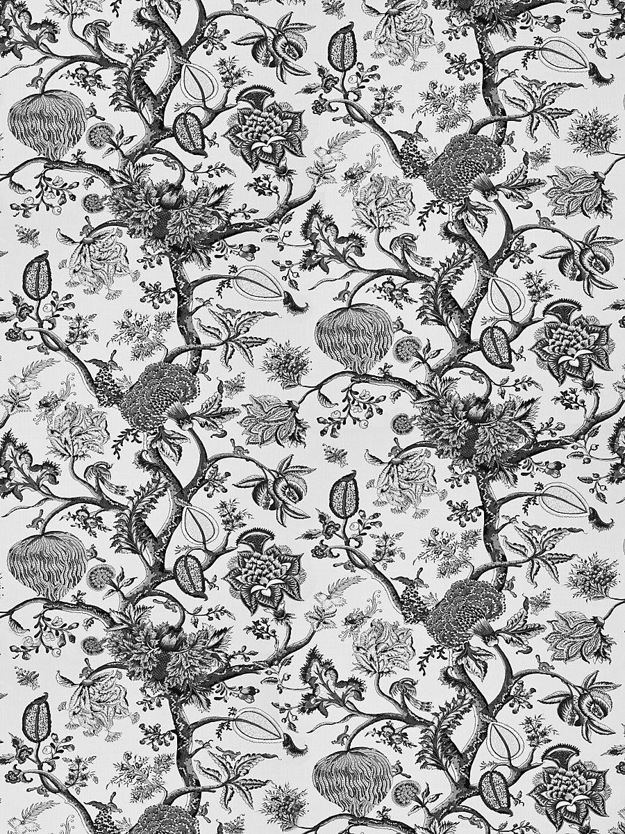 Scalamandre Pondicherry Linen Print Mineral Fabric