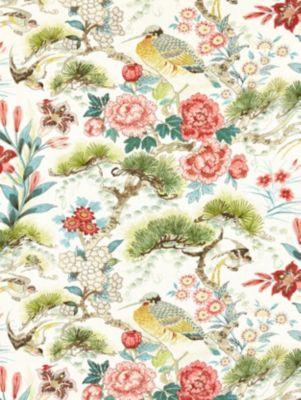Scalamandre Shenyang Linen Print Bloom Fabric