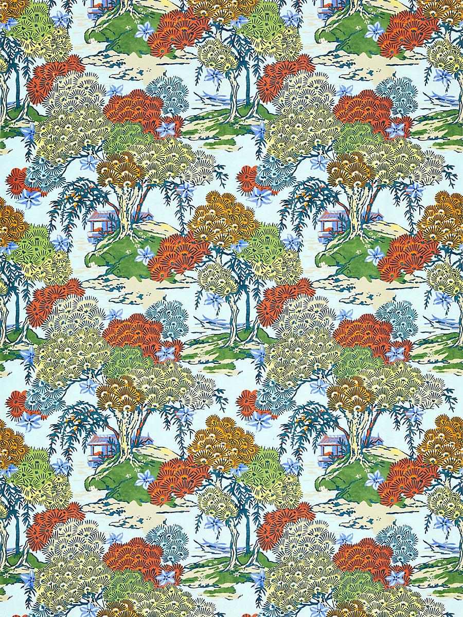 Scalamandre Sea Of Trees Print Kaleidescope Fabric
