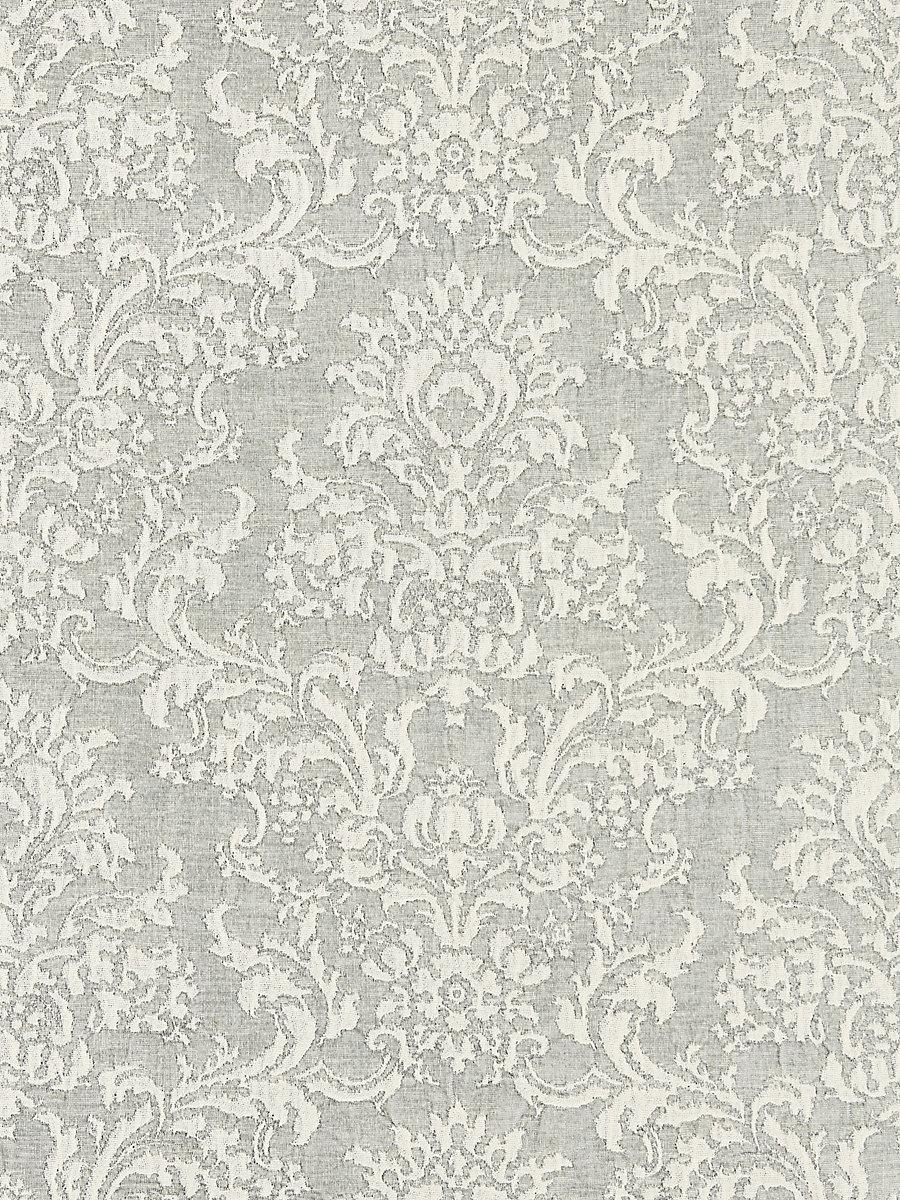 Scalamandre San Luca Damask Pearl Grey Fabric