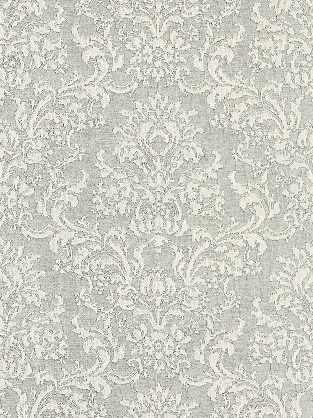 Scalamandre San Luca Damask Pearl Grey Fabric