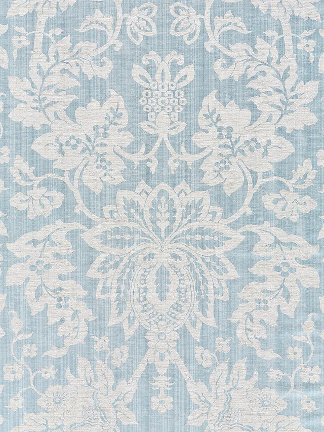 Scalamandre Metalline Damask Bluestone Fabric