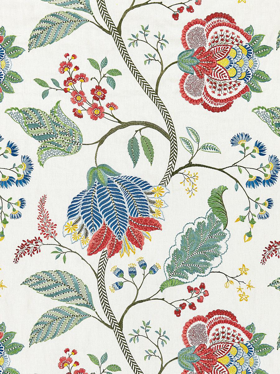 Scalamandre Palampore Embroidery Bloom Fabric