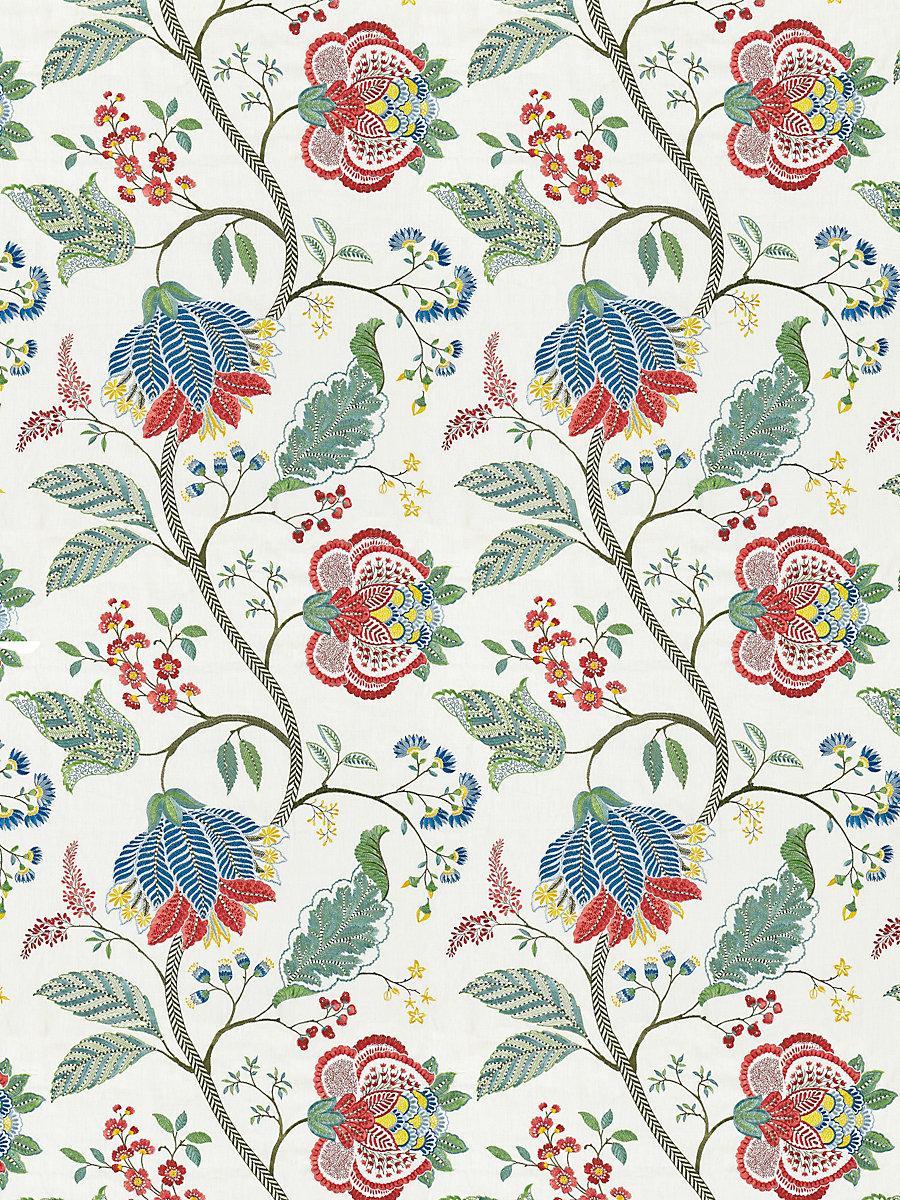 Scalamandre Palampore Embroidery Bloom Fabric