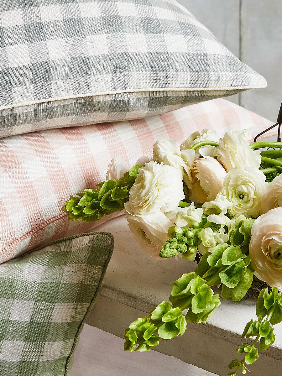 Scalamandre Swedish Linen Check Willow Fabric