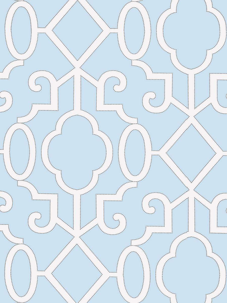 Scalamandre Ming Fretwork Wallpaper Cloud Wallpaper