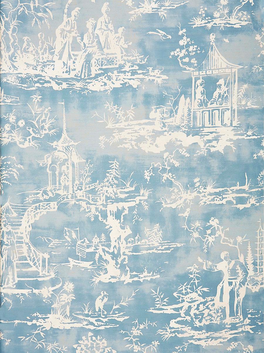 Scalamandre Summer Palace Sky Wallpaper