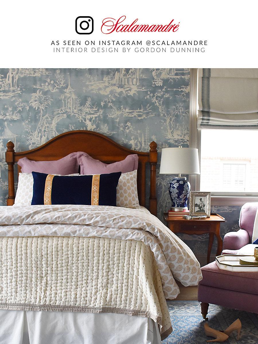 Scalamandre Summer Palace Sky Wallpaper