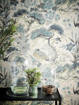 Scalamandre Shenyang Sisal Bloom Wallpaper