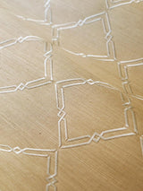 Scalamandre Monroe Embroidered Grasscloth Bronze Wallpaper