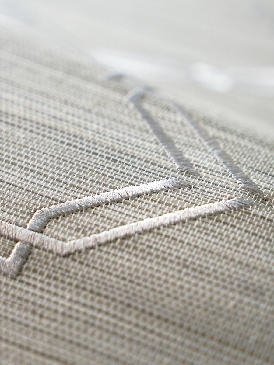 Scalamandre Monroe Embroidered Grasscloth Bronze Wallpaper