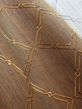 Scalamandre Monroe Embroidered Grasscloth Bronze Wallpaper