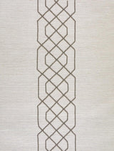 Scalamandre Adelaide Beaded Sisal Pewter Wallpaper
