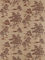 Scalamandre Katsura Embroidered Toile Terra Wallpaper
