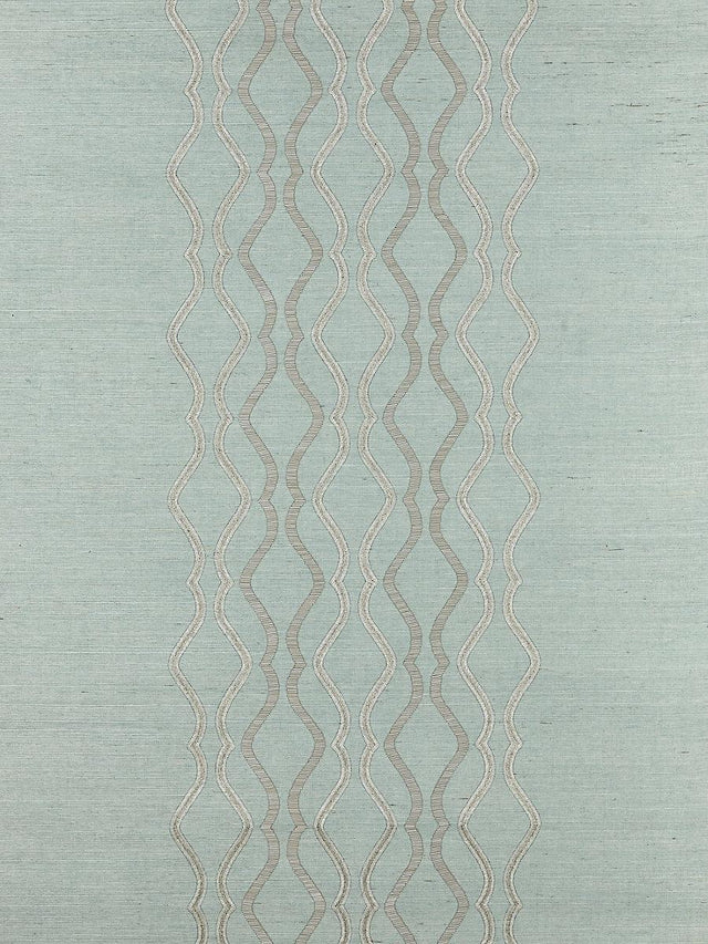 Scalamandre Valentina Embellished Sisal Seaglass Wallpaper