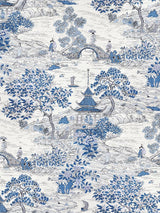 Scalamandre Satomi | Wallcovering Evening Blue Wallpaper