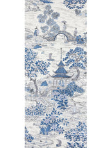 Scalamandre Satomi | Wallcovering Evening Blue Wallpaper