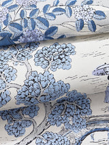 Scalamandre Satomi | Wallcovering Evening Blue Wallpaper