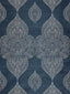 Scalamandre Taj Embroidered Sisal Indigo Wallpaper