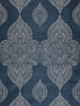 Scalamandre Taj Embroidered Sisal Indigo Wallpaper