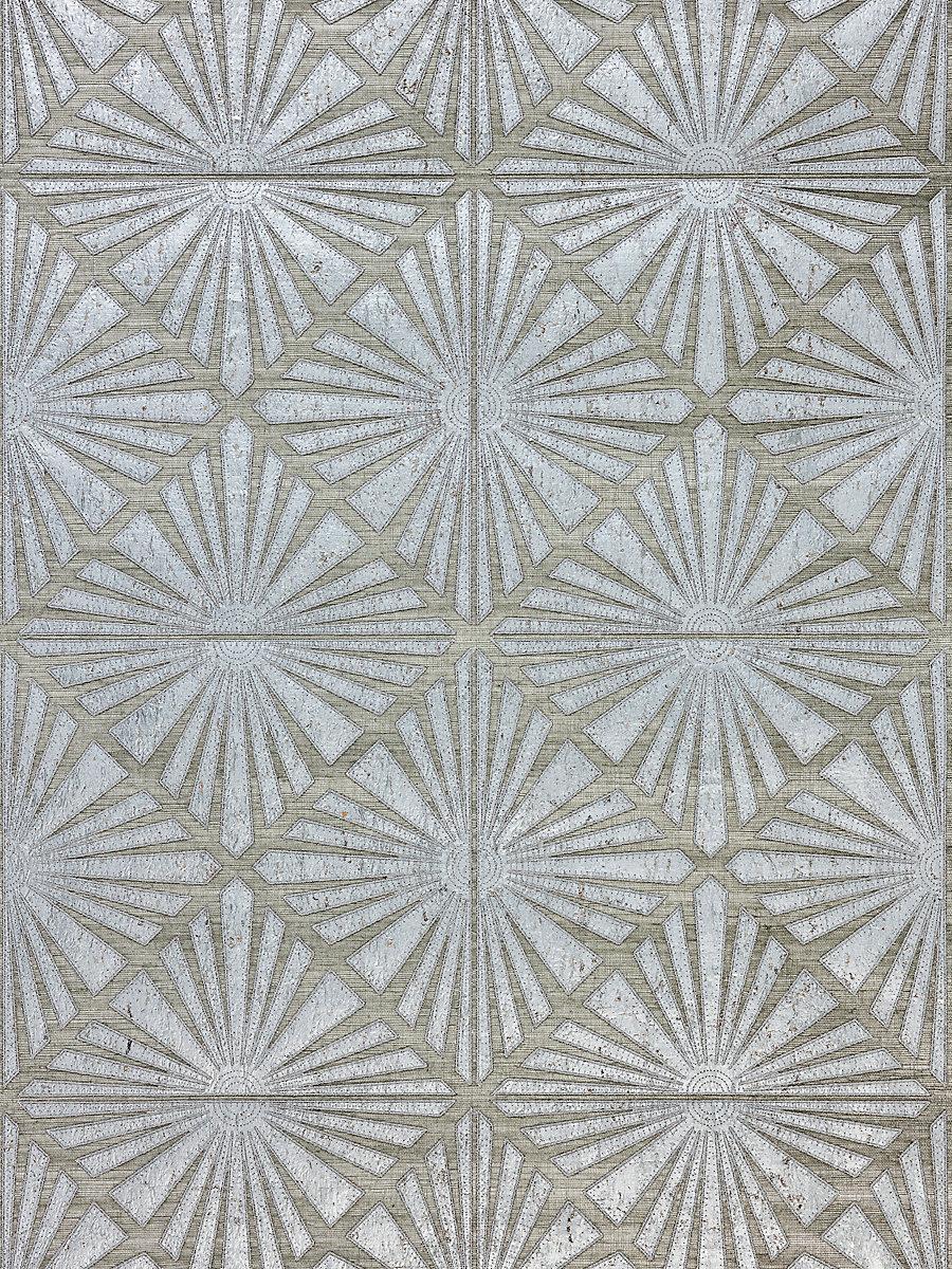 Scalamandre Milan Diamond Grasscloth Pewter Wallpaper