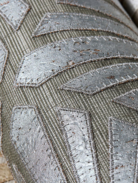 Scalamandre Milan Diamond Grasscloth Pewter Wallpaper