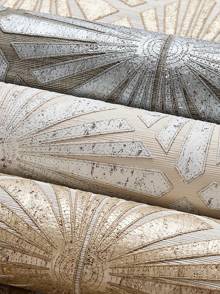 Scalamandre Milan Diamond Grasscloth Pewter Wallpaper