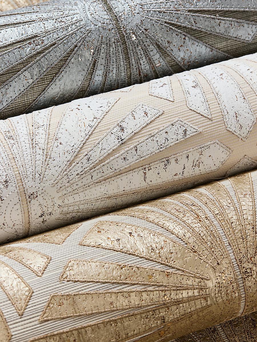 Scalamandre Milan Diamond Grasscloth Pewter Wallpaper