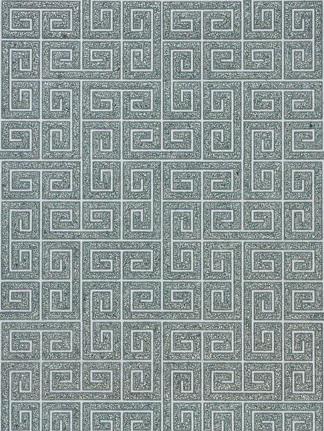 Scalamandre Fret Mosaic Grasscloth Mineral Wallpaper