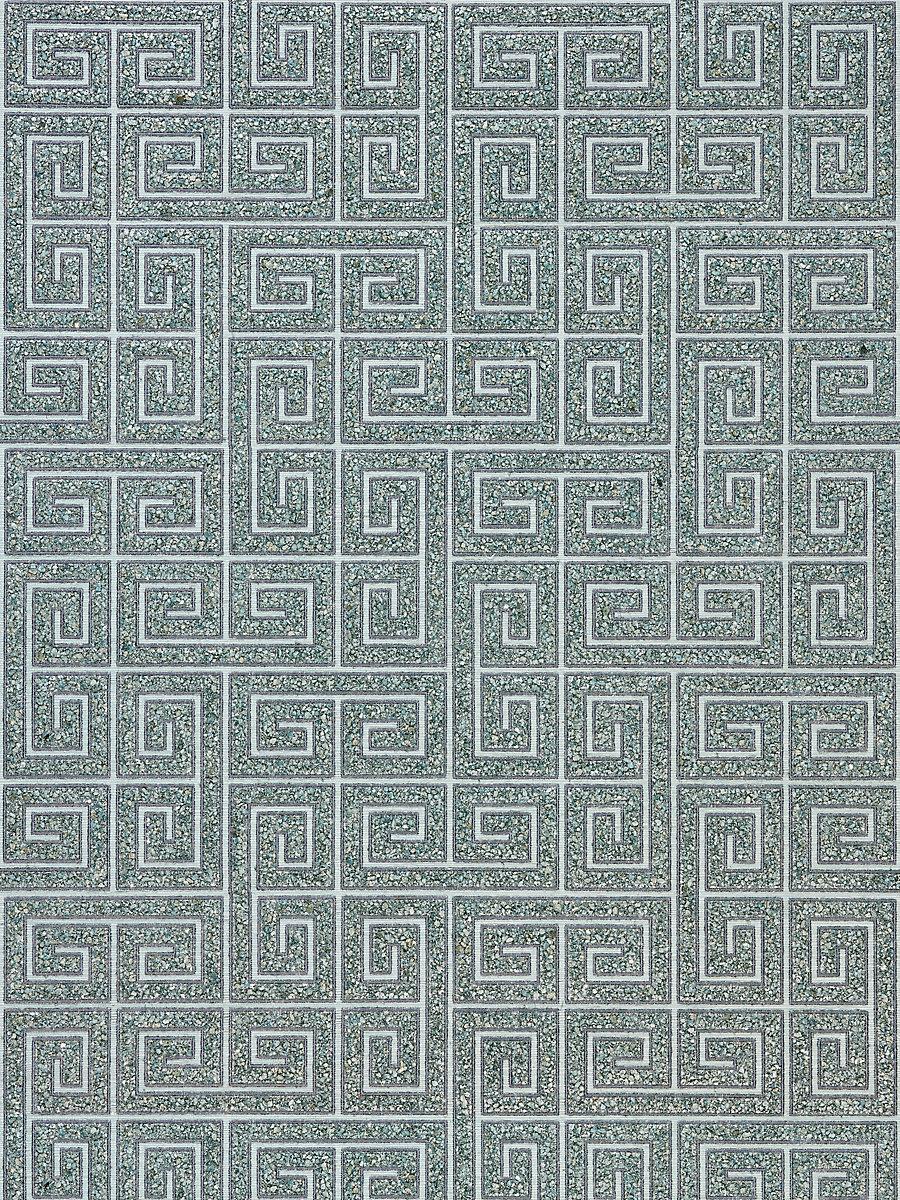 Scalamandre Fret Mosaic Grasscloth Mineral Wallpaper